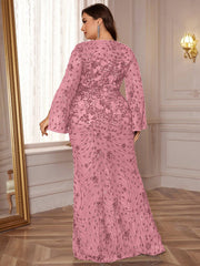 Slit Sleeve Evening Dress