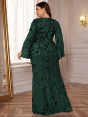 Slit Sleeve Evening Dress