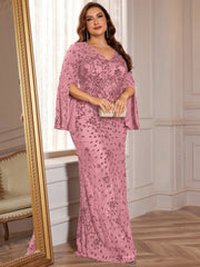 Slit Sleeve Evening Dress