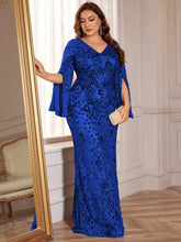 Slit Sleeve Evening Dress