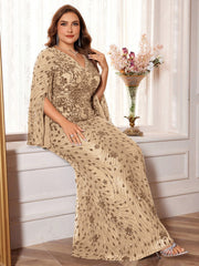 Slit Sleeve Evening Dress