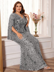 Slit Sleeve Evening Dress
