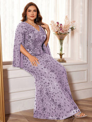 Slit Sleeve Evening Dress