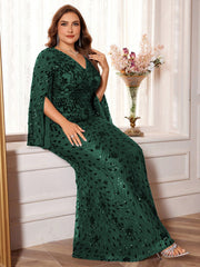 Slit Sleeve Evening Dress
