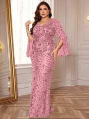 Slit Sleeve Evening Dress