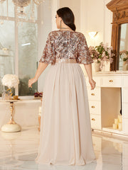 Sequin Mesh Formal Dress