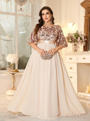 Sequin Mesh Formal Dress