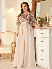 Sequin Mesh Formal Dress
