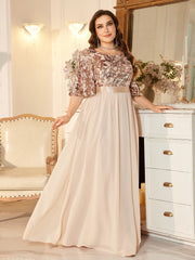 Sequin Mesh Formal Dress
