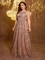 Elegant Formal Long Embroidered Sequin Dress