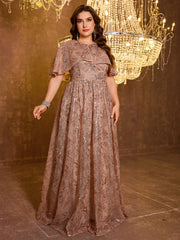 Elegant Formal Long Embroidered Sequin Dress
