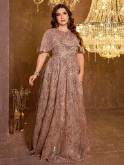 Elegant Formal Long Embroidered Sequin Dress