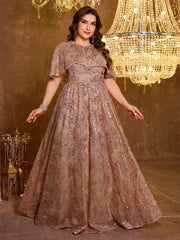 Elegant Formal Long Embroidered Sequin Dress