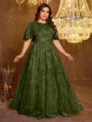 Elegant Formal Long Embroidered Sequin Dress