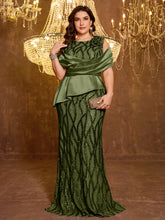 Elegant Long Sequin Embroidered Dress