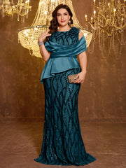 Elegant Long Sequin Embroidered Dress
