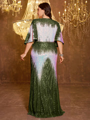 Elegant And Formal Long Embroidered Sequin Dress