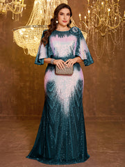 Elegant And Formal Long Embroidered Sequin Dress