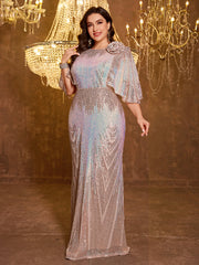 Elegant And Formal Long Embroidered Sequin Dress
