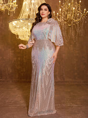 Elegant And Formal Long Embroidered Sequin Dress