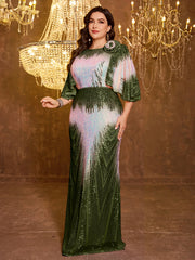 Elegant And Formal Long Embroidered Sequin Dress