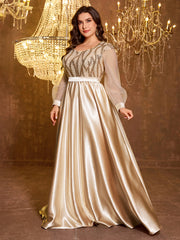 Long And Elegant Formal Embroidered Sequin Dress
