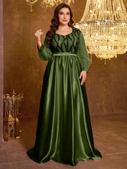 Long And Elegant Formal Embroidered Sequin Dress