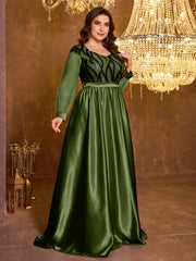 Long And Elegant Formal Embroidered Sequin Dress