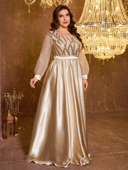 Long And Elegant Formal Embroidered Sequin Dress