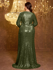 Elegant Plus Size Sequined Dress