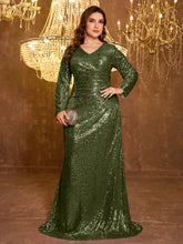 Elegant Plus Size Sequined Dress