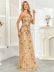 Royal Blue Sequin Off‑Shoulder Mermaid Evening Gown