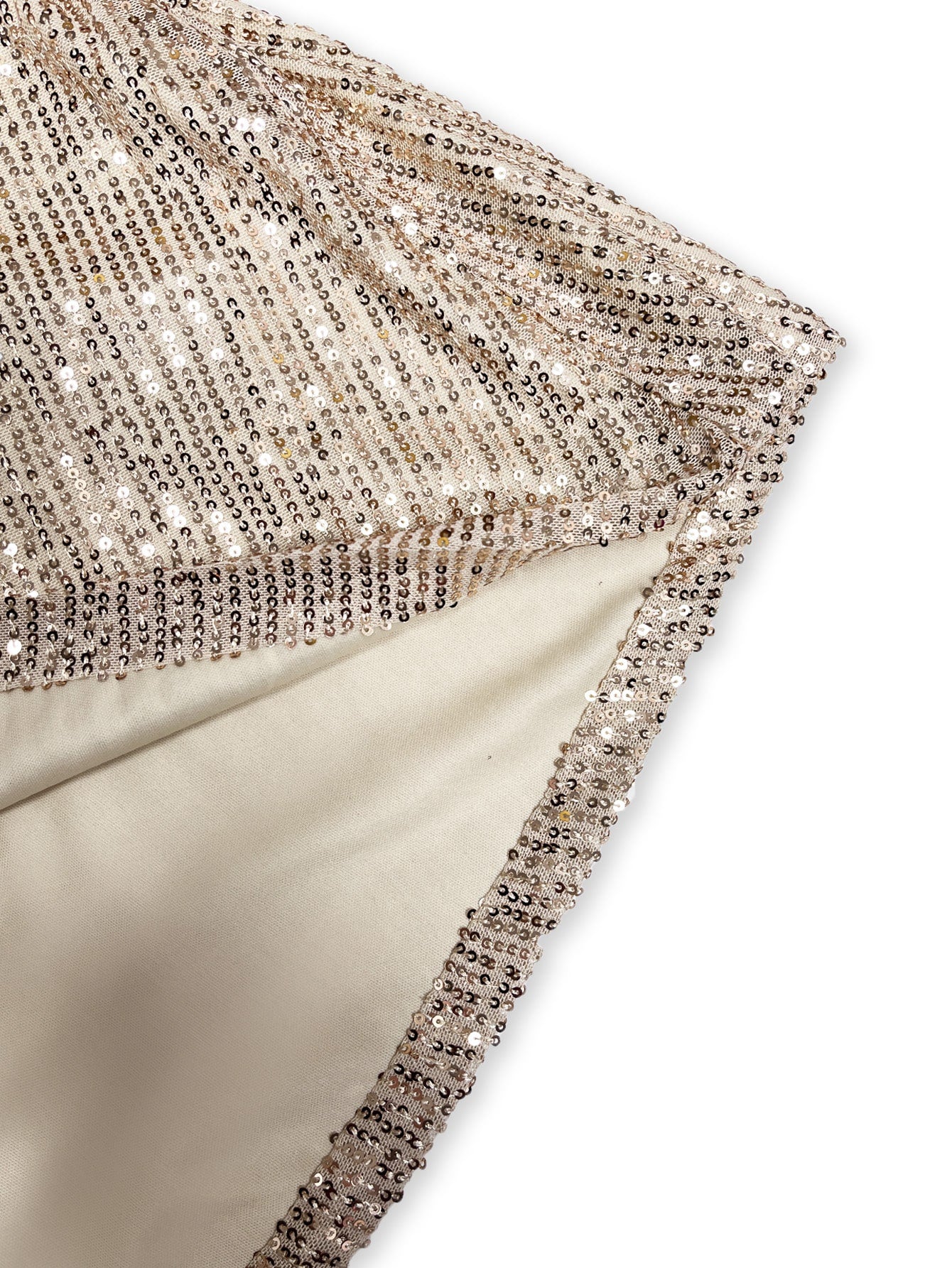Plus Lantern Sleeve Wrap Sequin Formal Dress
