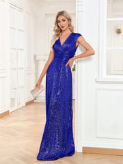 Sequin Decor Formal Dress