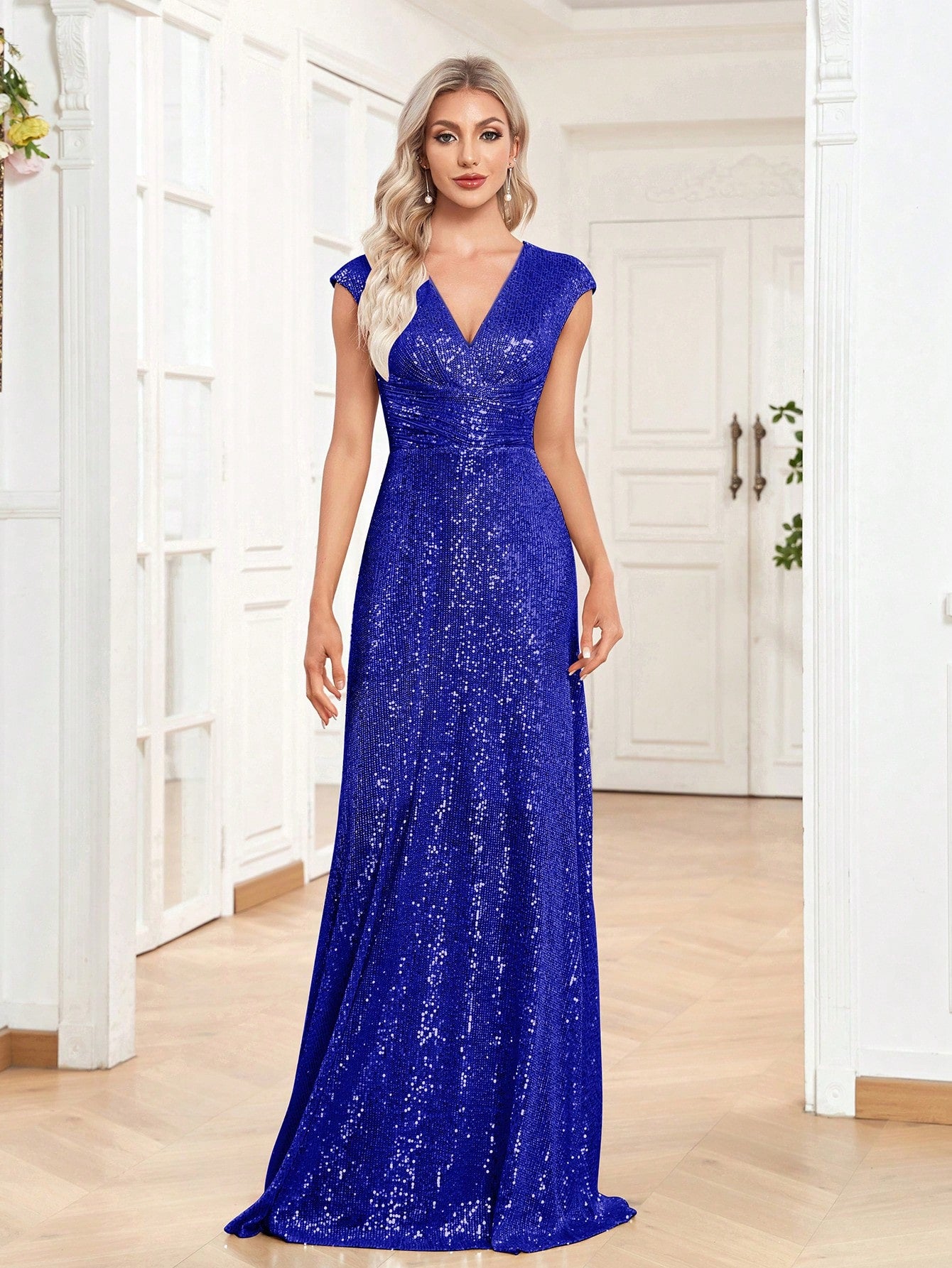 Sequin Decor Formal Dress