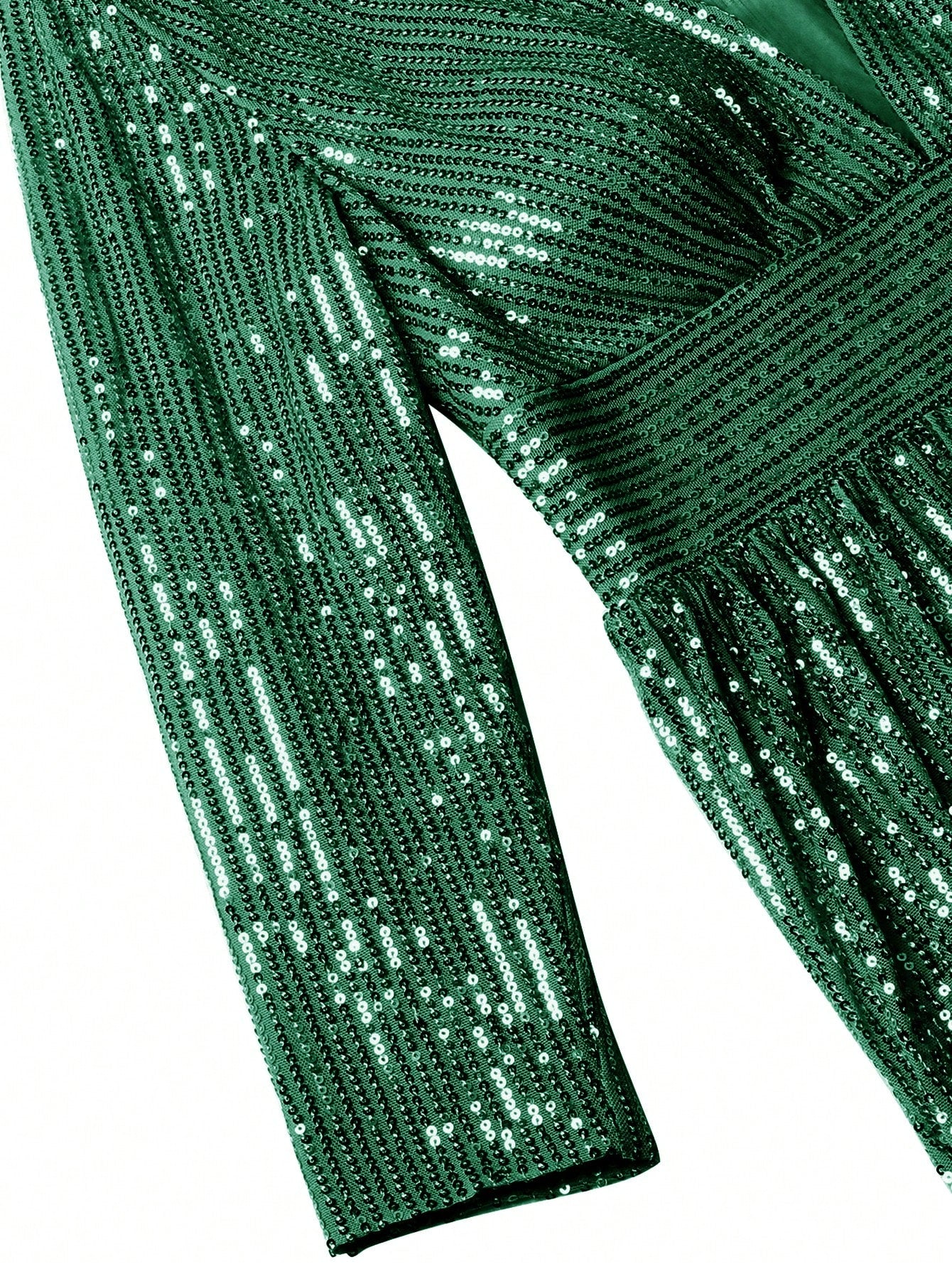 Plus Plunging Neck Sequin Party Dress | XUIBOL