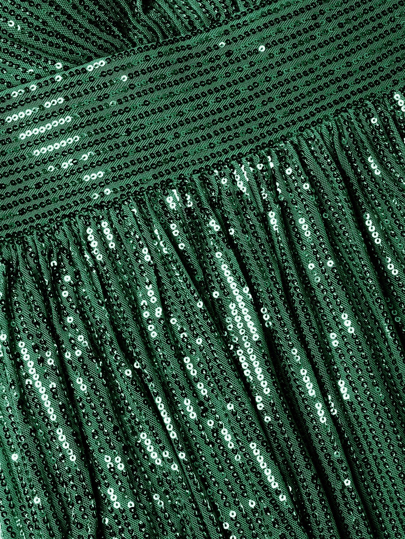 Plus Plunging Neck Sequin Party Dress | XUIBOL