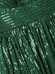 Plus Plunging Neck Sequin Party Dress