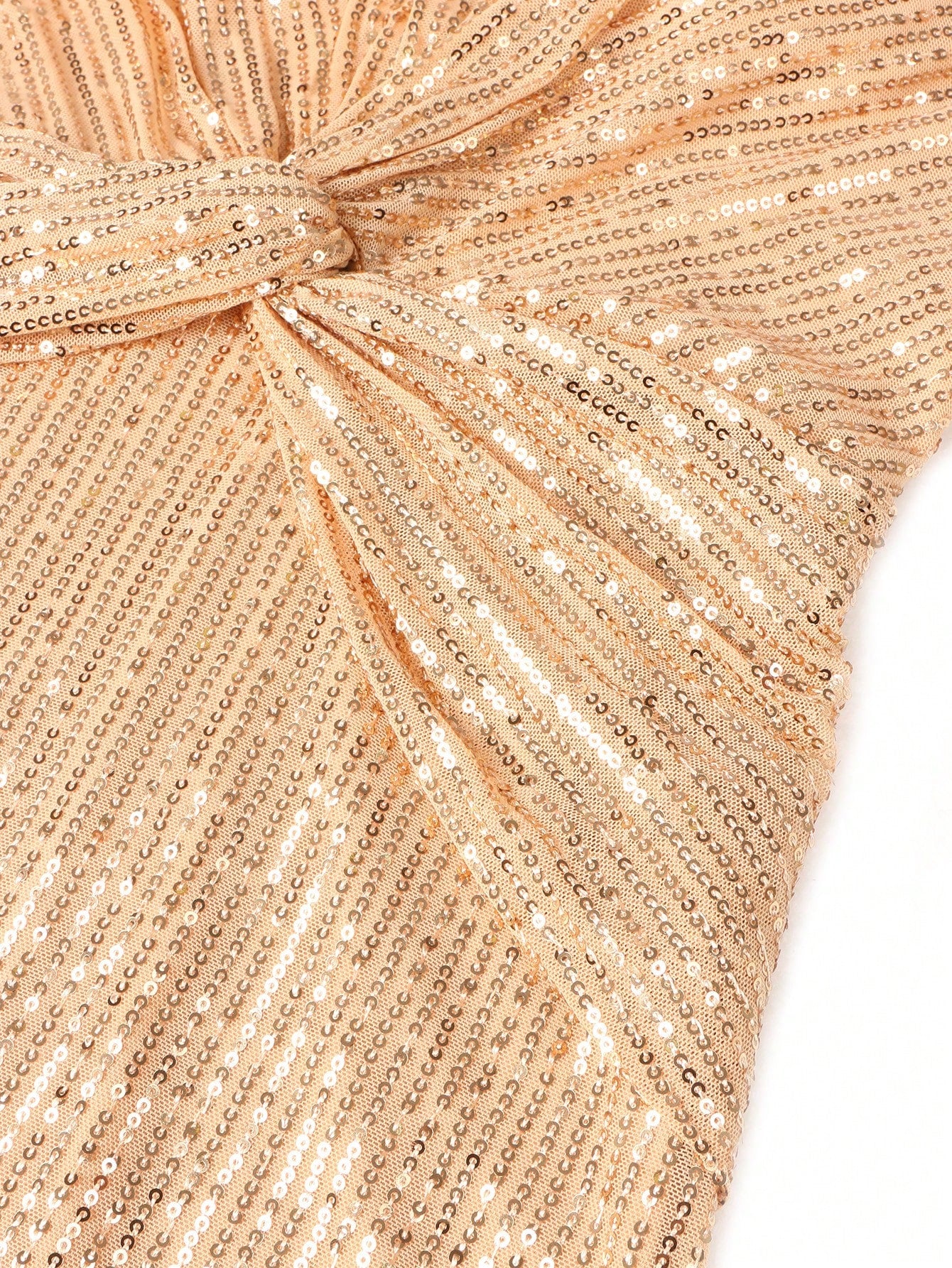 Split Sleeve Mermaid Hem Sequin Formal Dress | XUIBOL