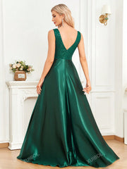 V-Neck Sleeveless Elegant Party Evening Formal Dress