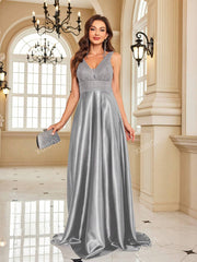 V-Neck Sleeveless Elegant Party Evening Formal Dress