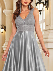 V-Neck Sleeveless Elegant Party Evening Formal Dress
