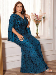 Slit Sleeve Evening Dress