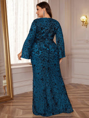 Slit Sleeve Evening Dress