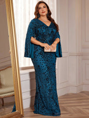 Slit Sleeve Evening Dress
