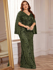 Slit Sleeve Evening Dress