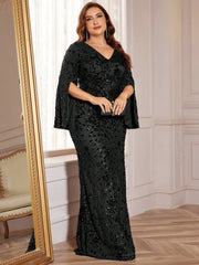 Slit Sleeve Evening Dress