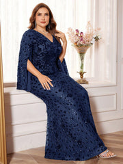Slit Sleeve Evening Dress