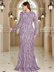 Royal Blue Lace Pocket Plus‑Size Mermaid Evening Dress