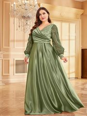 Plus Size Sequin Evening Dress